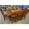 Image 1 : MODERN DINING TABLE WITH METAL ACCENTS, 2 LEAFS AND 8 CHAIRS