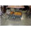 Image 2 : WOOD TABLE AND 2 CHAIRS
