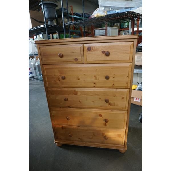 PINE 6 DRAWER CHEST OF DRAWERS