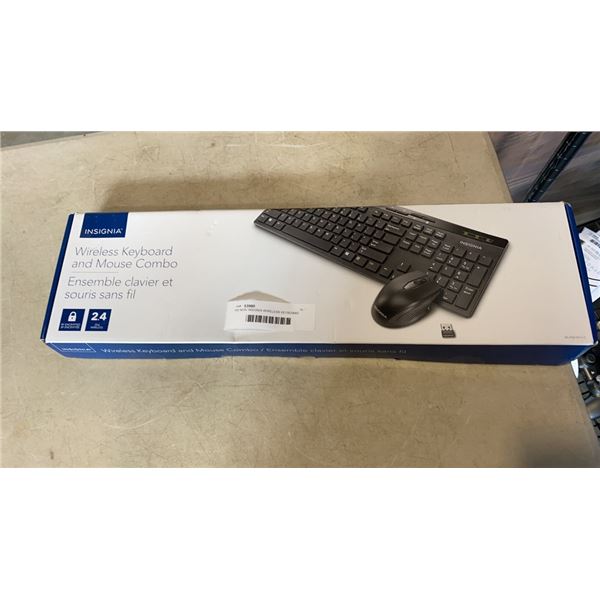 AS NEW INSIGNIA WIRELESS KEYBOARD AND MOUSE SET