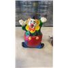 Image 2 : POTTERY LAMP CA 1930s - REPAIRED AND CERAMIC CLOWN COIN BANK