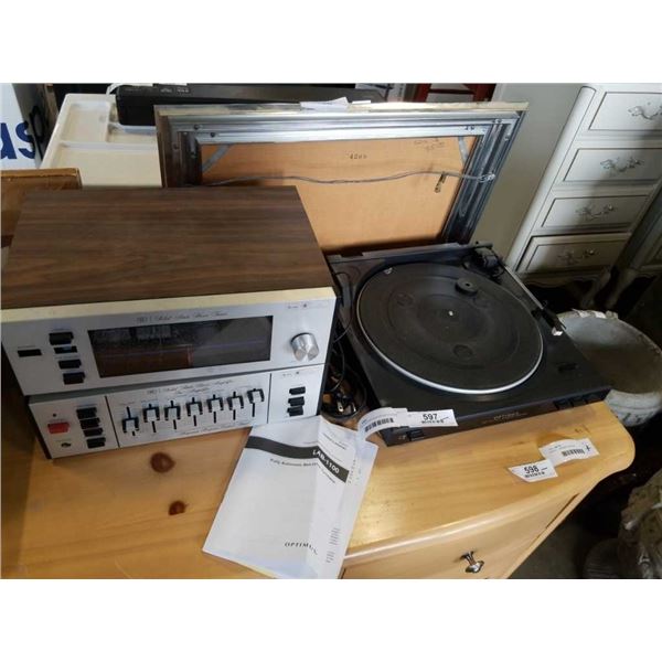 OPTIMUS RECORD PLAYER AND 2 SEARS STEREO COMPONENTS