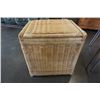 Image 2 : 2 BENTWOOD CHAIRS AND WICKER OTTOMAN