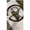 Image 1 : VINTAGE HORN AND WOOD STEERING WHEEL