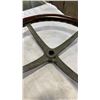 Image 2 : VINTAGE HORN AND WOOD STEERING WHEEL