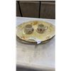 Image 1 : LANGCASTERS CREAM AND SUGAR, MEAKIN SERVING PLATTER, ROYAL IVORY MADDOCK AND SONS PLATTER