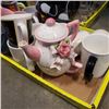 Image 8 : 4 BOXES OF VINTAGE TEAPOTS, MUGS AND LIQUOR GLASSES