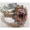 Image 1 : $5240 Appr. Morganite & Diamond Ring