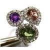 Image 1 : $9440 Appr. Multi Color Sapphire & Dia. Ring
