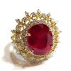 Image 1 : $6960 App. Ruby & Diamond Ring