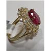 Image 2 : $6960 App. Ruby & Diamond Ring