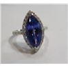 Image 2 : $11,530 Tanzanite & Diamond Ring