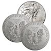 Image 1 : Lot of (3) US Silver Eagles Random Dates