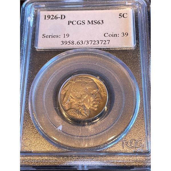 1926 d MS 63 PCGS Buffalo Nickel KEY DATE