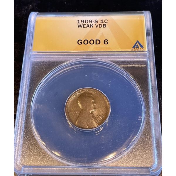 1909 S VDB KEY DATE Lincoln Cent - G-06