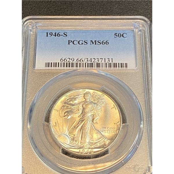 1946 s MS 66 PCGS Walking Liberty Half Dollar