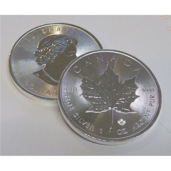 A 1 oz Silver Canadian Maple Leaf Coin