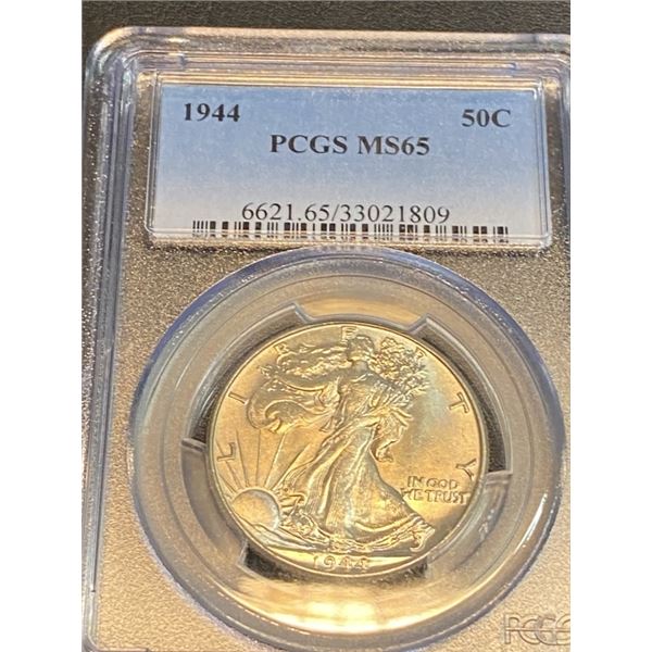 1944 MS 65 PCGS Walking Liberty Half Dollar