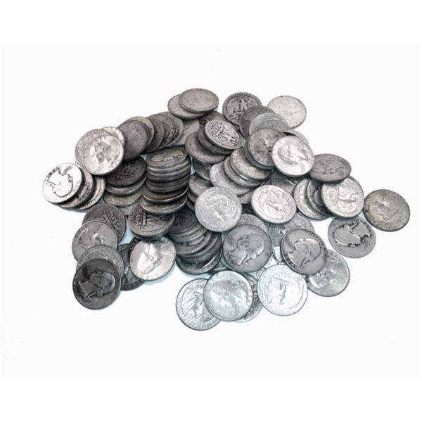 (50) Washington Quarters 90% Silver