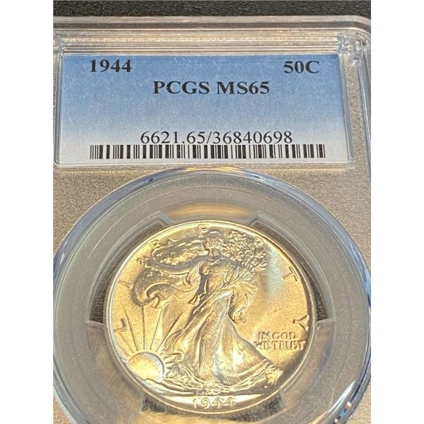 1944 MS 65 PCGS Walking Liberty Half Dollar