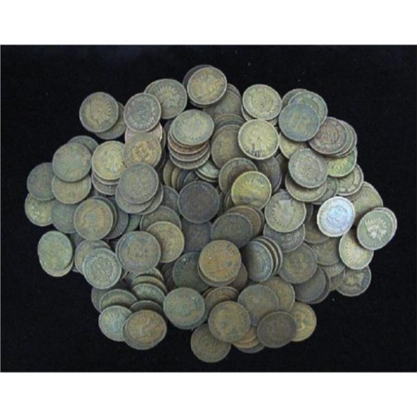 (200) Indian Head Cents - Mix Grades- Dates