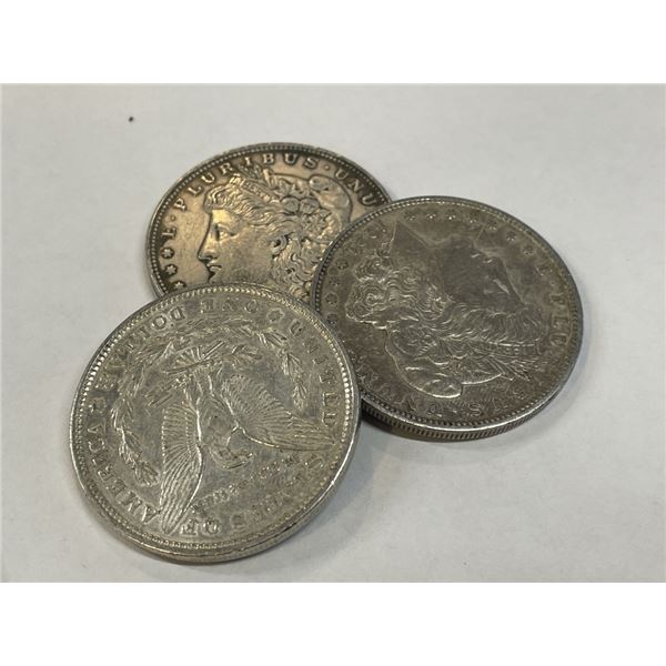 (3) Random Date Morgan Silver Dollars