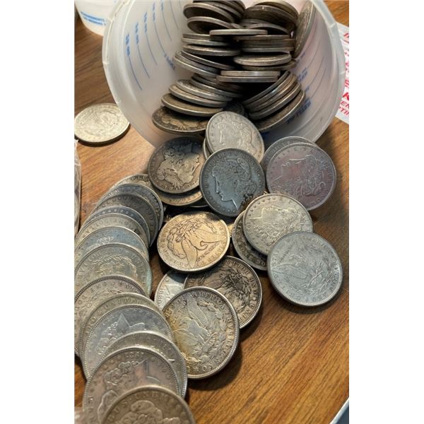 Lot of (50) Morgan Silver Dollars from Bucket