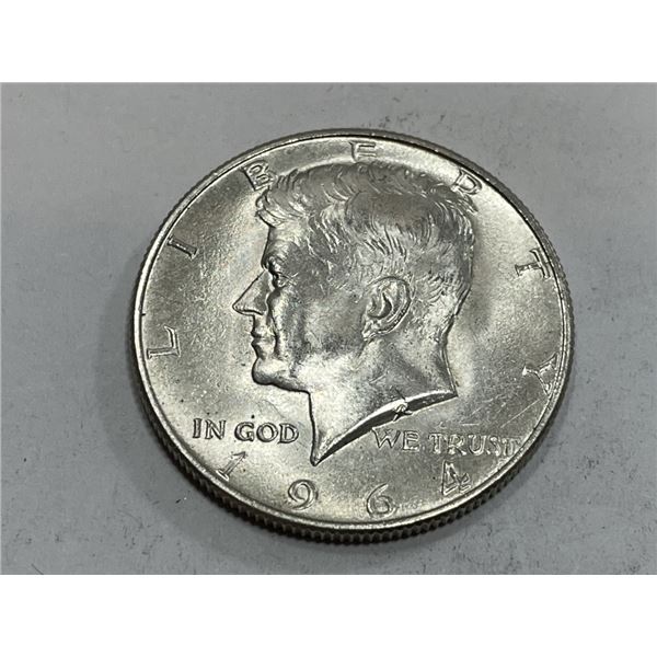 1964 d BU Kennedy Half Dollar