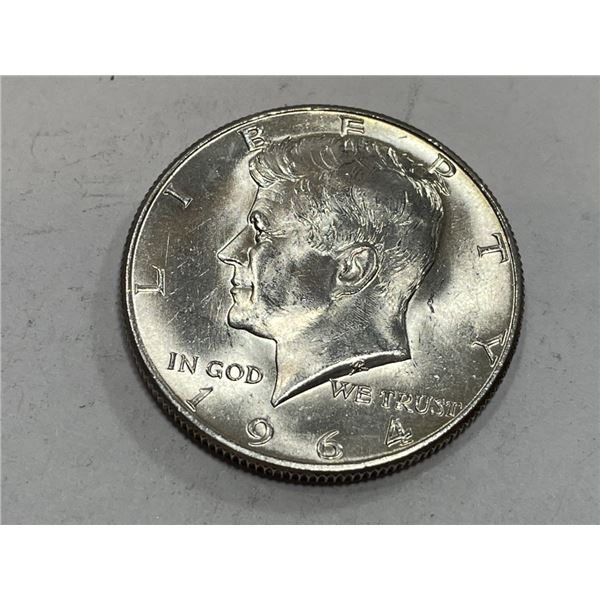 1964 d GEM BU Kennedy Half Dollar