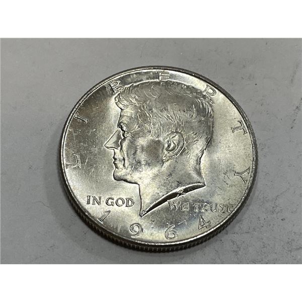 1964 d BU Kennedy Half Dollar