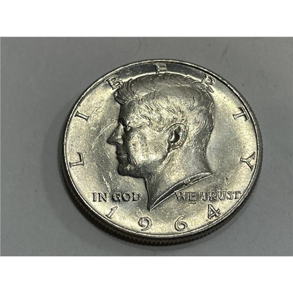 1964 d BU Kennedy Half Dollar