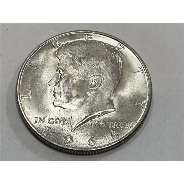 1964 d BU Kennedy Half Dollar