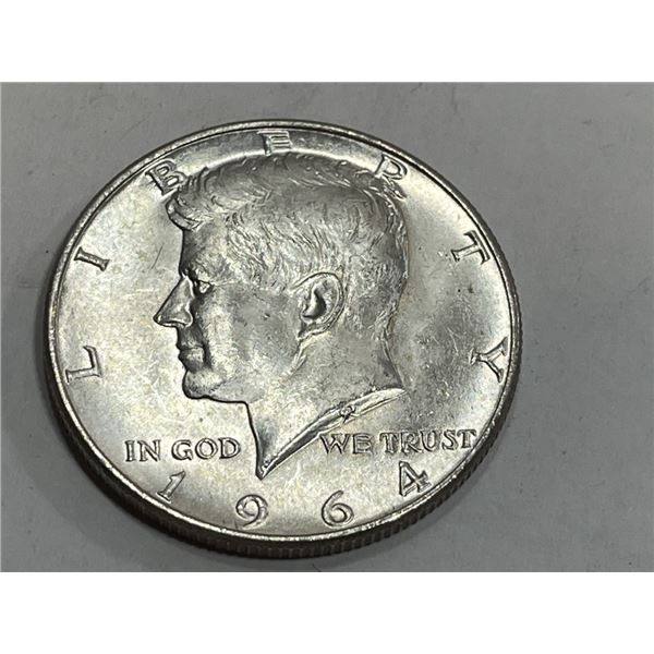 1964 d BU Kennedy Half Dollar