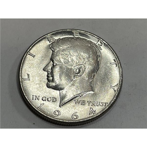 1964 d BU Kennedy Half Dollar