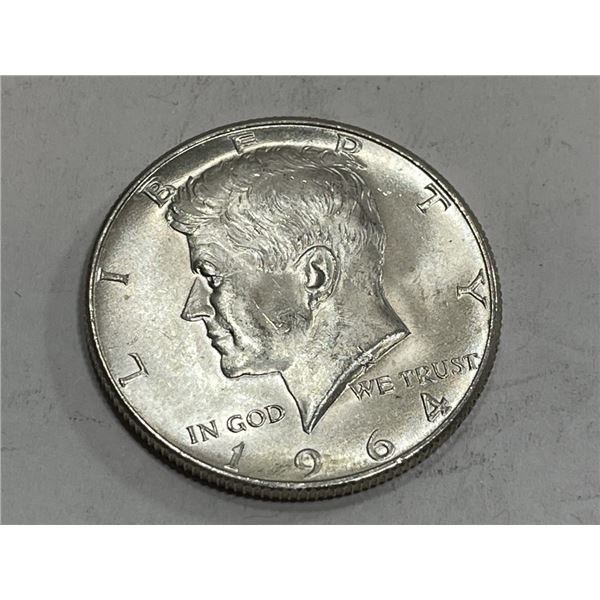 1964 d BU Kennedy Half Dollar