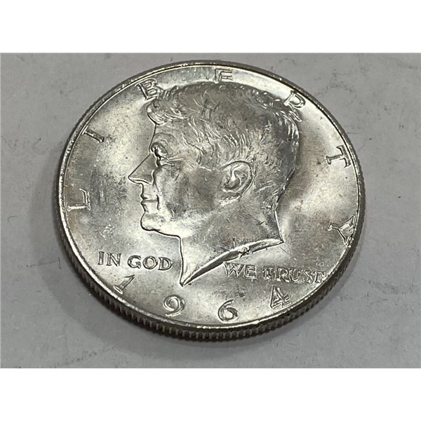 1964 d BU Kennedy Half Dollar