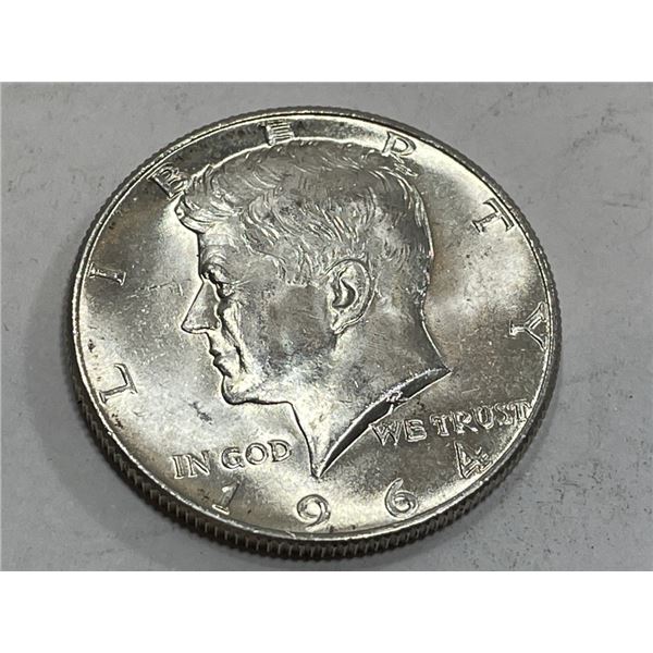 1964 d GEM BU Kennedy Half Dollar