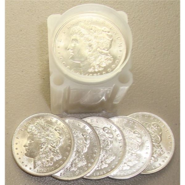 (20) 1921 BU Morgan Silver Dollars Last Year Issue