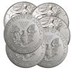 Image 1 : (6) US Silver Eagles- Random Dates