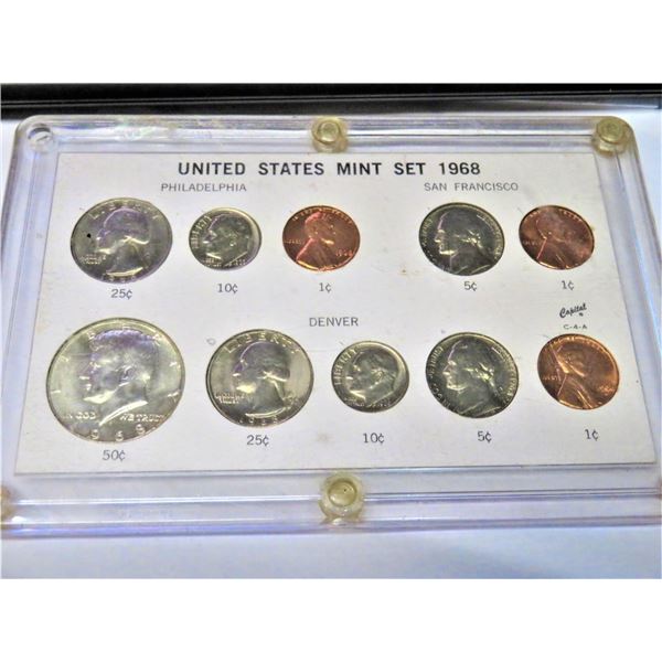 1968 P & S  Mint Sets - In  Holder-