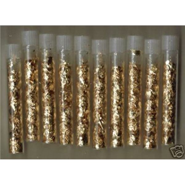 (10) Gold Leaf Scrap Flakes NON BULLION