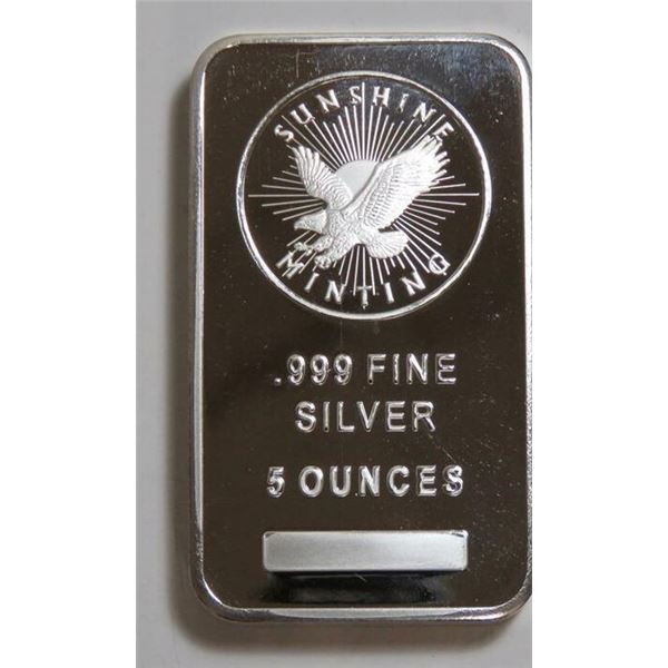 5 oz. Old Style Sunshine Mint Silver Bar