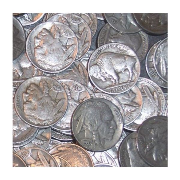 Lot of 500 Buffalo Nickels - RD