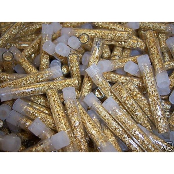 (100) Gold Leaf Flakes Vials-NON Bullion