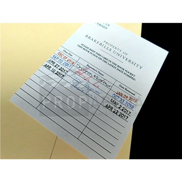 The Magicians - Brakebills University Book Sign Out Card (0177)