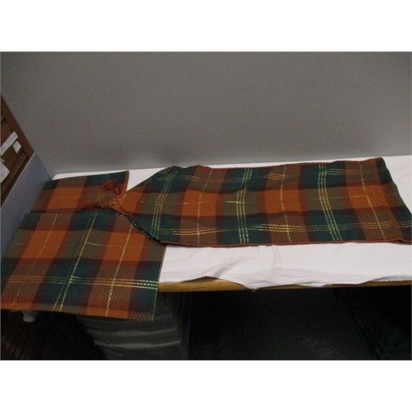Fall Plaid Table Setting Cloth Napkins Runner