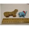 Image 3 : Carved Stone Dog Bassett Hound & Elephant Friend