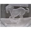 Image 3 : Clear Crystal Dish with Horse Embossed in bottom
