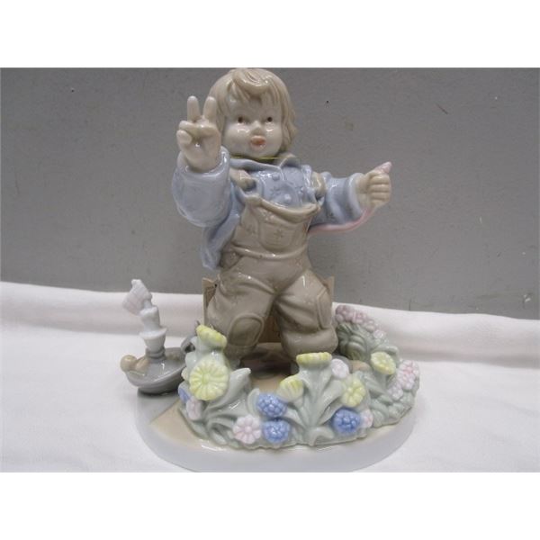 Montserratt Made Spain Porcelain Boy Figurine