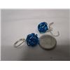 Image 2 : Pierced Blue Wire Wrapped Earrings